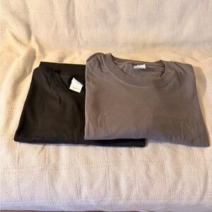 Stylish Black and Gray Long Sleeve Tees